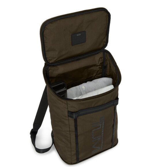 TUMI Alpha Bravo Olive (Black/Brown) Packable Backpack - Picture 1 of 8